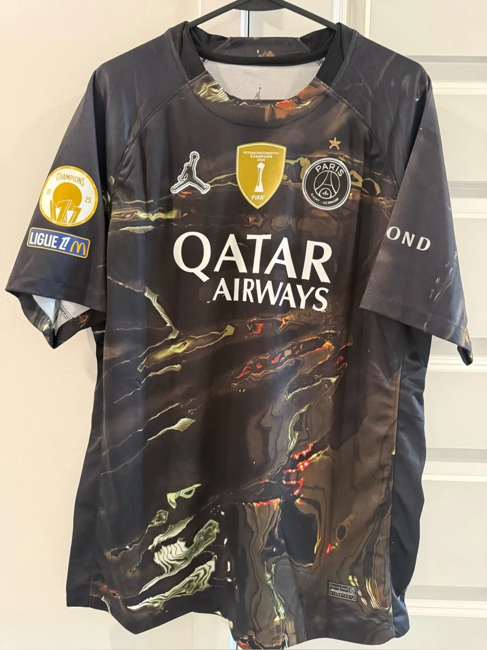 25-26 PSG Jordan Night Edition Kvaratskhelia Labubu Print Fans Soccer jersey XXL